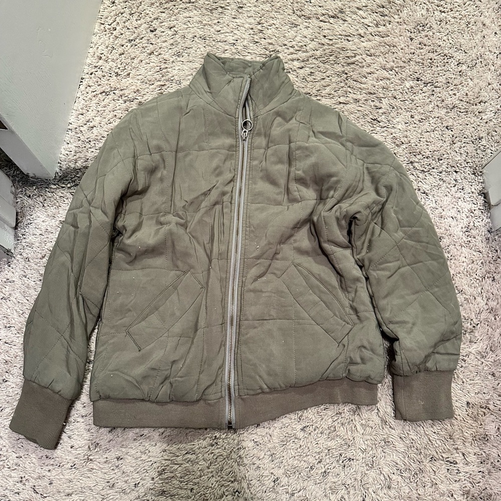 quilted olive green jacket
